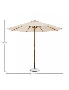 Sombrilla 2.5m marron - Bizzotto syros 2