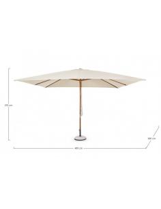Sombrilla 2.5m marron - Bizzotto syros 2