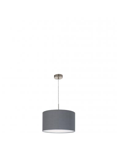 EGLO 31573 - PASTERI Hanging Lamp in Nickel-matte Steel and Textile