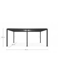 Pergola 3.6x6 anthracite - BIZZOTTO ocean 2