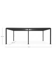 Pérgola 3.6x7.2 antracita - Bizzotto ocean 2