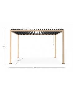 Pérgola 3x4 marrón- antracita - Bizzotto ocean 2