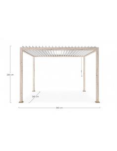 Pergola 3.6x3.6 rustic-white - BIZZOTTO ocean 2