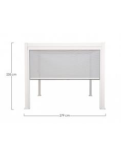Pergola roller awning side 3m white - BIZZOTTO ocean 2