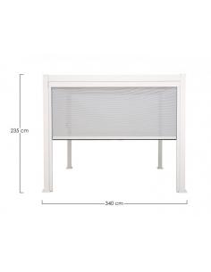 Toldo enrollable pérgola lado 3.6m blanco - Bizzotto ocean 2