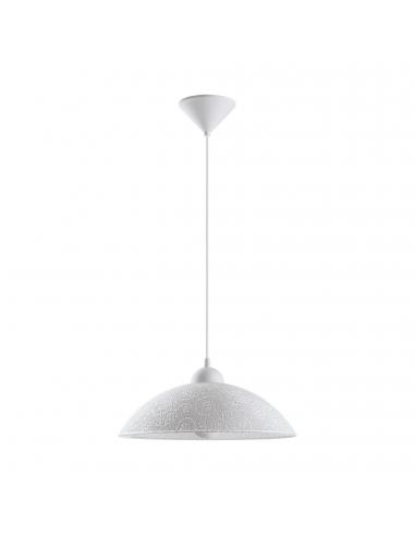 EGLO 96071 - VETRO Crystal Pendant Lamp in White Acrylic and Glass with Structure