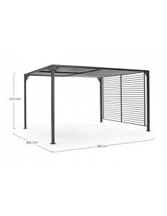 3x3.6 anthracite gazebo lh32 - BIZZOTTO Noah 2