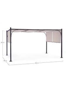 3x4 anthracite gray gazebo - BIZZOTTO slide 2