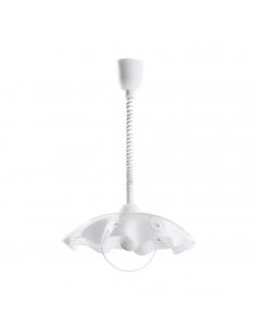 EGLO 96072 - VETRO Lámpara colgante de Cristal en Acrílico blanco y Vidrio satinado, cristal