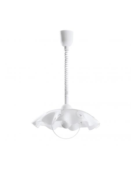 EGLO 96072 - VETRO Lámpara colgante de Cristal en Acrílico blanco y Vidrio satinado, cristal