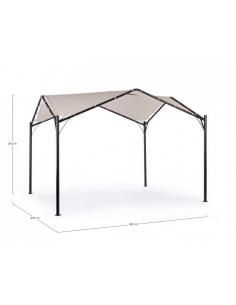 Gazebo 3.5x3.5 anthracite gray - BIZZOTTO dome 2