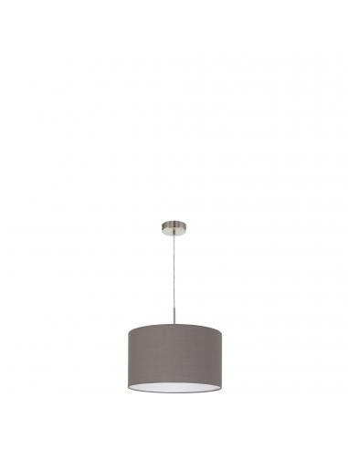 EGLO 31574 - PASTERI Hanging Lamp in Nickel-matte Steel and Textile