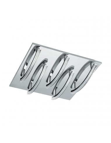 EGLO 96095 - PERTINI LED Ceiling Light in Steel, Chrome Aluminum and Acrylic