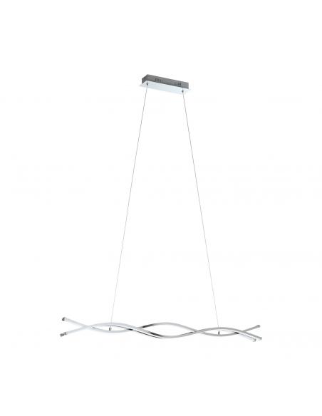 EGLO 96102 - LASANA 2 LED pendant lamp in Steel, chrome aluminum and Acrylic