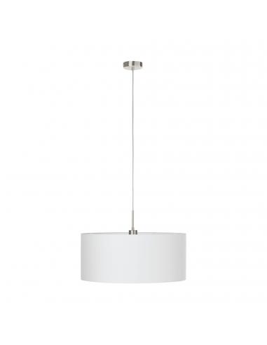 EGLO 31575 - PASTERI Hanging Lamp in Nickel-matte Steel and Textile