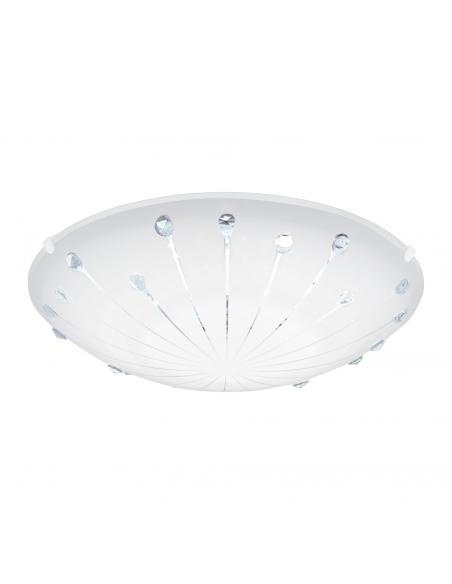 EGLO 96113 - MARGITTA 1 LED Ceiling Light in White Steel and Glass with crystals