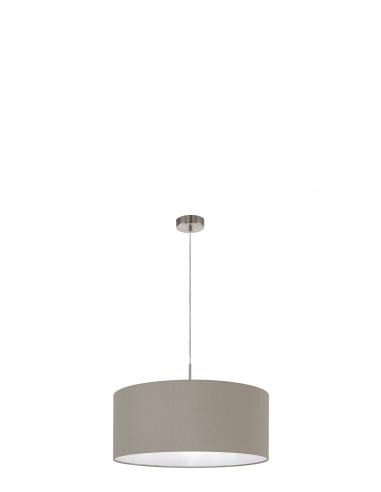 EGLO 31576 - PASTERI Hanging Lamp made of Nickel-matte Steel and Textile Fabric