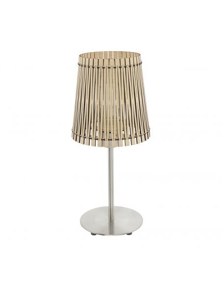 EGLO 96196 - SENDERO Lamella Lamp in Matte Nickel Steel and Wood