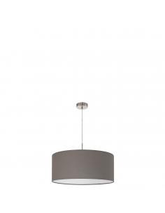 EGLO 31578 - PASTERI Hanging Lamp in Nickel-matte Steel and Textile