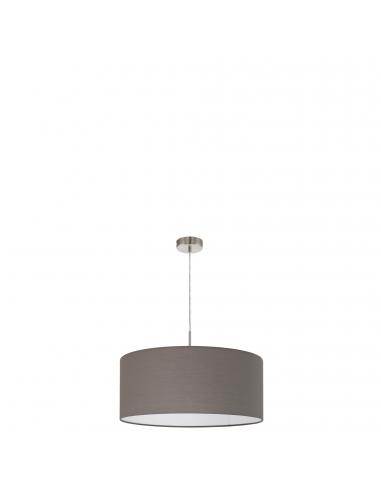 EGLO 31578 - PASTERI Hanging Lamp in Nickel-matte Steel and Textile