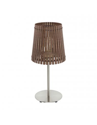 EGLO 96203 - SENDERO Lamella Lamp in Matte Nickel Steel and Wood