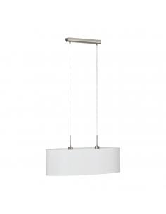 EGLO 31579 - PASTERI Hanging Lamp in Nickel-matte Steel and Textile Fabric