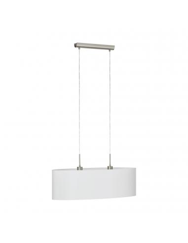 EGLO 31579 - PASTERI Hanging Lamp in Nickel-matte Steel and Textile Fabric