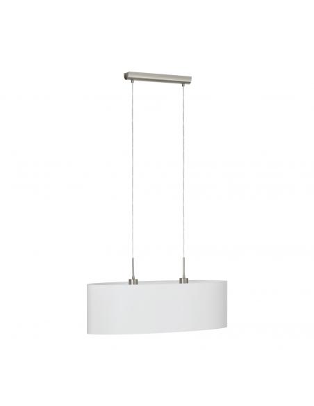 EGLO 31579 - PASTERI Hanging Lamp in Nickel-matte Steel and Textile Fabric