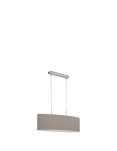 EGLO 31581 - PASTERI Hanging Lamp in Nickel-matte Steel and Textile Fabric