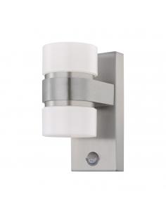 EGLO 96277 - ATOLLARI Outdoor wall light with motion sensor in Cast aluminum stainless steel, silver and Acrylic