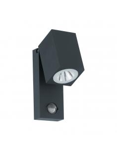 EGLO 96287 - SAKEDA Outdoor wall light with motion sensor in anthracite cast aluminum
