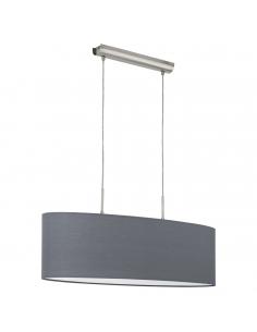 EGLO 31582 - PASTERI Hanging Lamp in Nickel-matte Steel and Textile