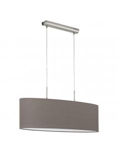 EGLO 31583 - PASTERI Hanging Lamp in Nickel-matte Steel and Textile