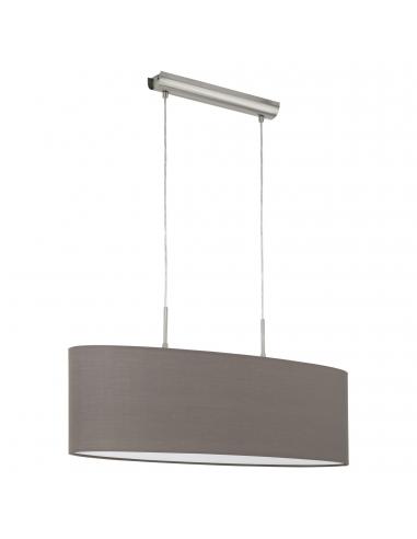 EGLO 31583 - PASTERI Hanging Lamp in Nickel-matte Steel and Textile