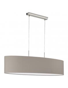 EGLO 31585 - PASTERI Hanging Lamp in Fabric in Nickel-matte Steel and Textile