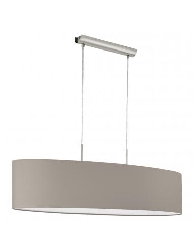 EGLO 31585 - PASTERI Hanging Lamp in Fabric in Nickel-matte Steel and Textile
