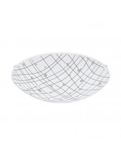 EGLO 96472 - VEREDA LED Ceiling Light in White Steel and Glass