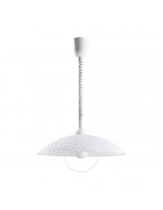 EGLO 96474 - ALVEZ Crystal Pendant Lamp in White Acrylic and Glass with Structure