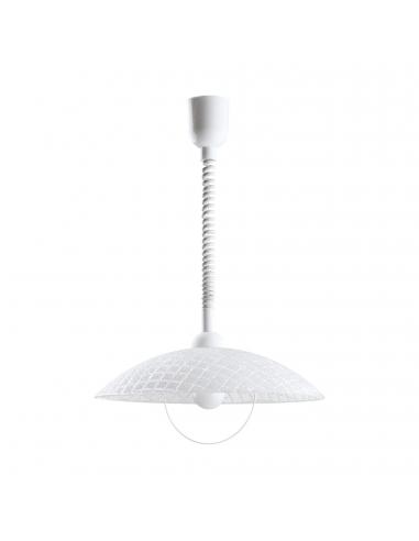 EGLO 96474 - ALVEZ Crystal Pendant Lamp in White Acrylic and Glass with Structure
