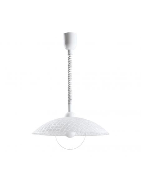 EGLO 96474 - ALVEZ Crystal Pendant Lamp in White Acrylic and Glass with Structure