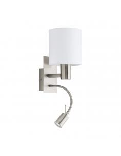 EGLO 96477 - PASTERI Nickel-matte Steel Fabric Applique and Textile