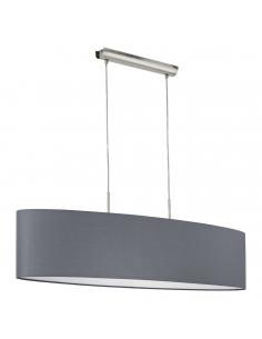 EGLO 31586 - PASTERI Hanging Lamp in Nickel-matte Steel and Textile