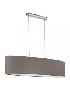 EGLO 31587 - PASTERI Hanging Lamp in Nickel-matte Steel and Textile