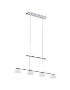 EGLO 96528 - ALEANDRO 1 LED pendant lamp in Chrome steel and matte opaline glass
