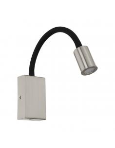 EGLO 96567 - TAZZOLI Aplique LED en Acero, plástico níquel-mate, negro
