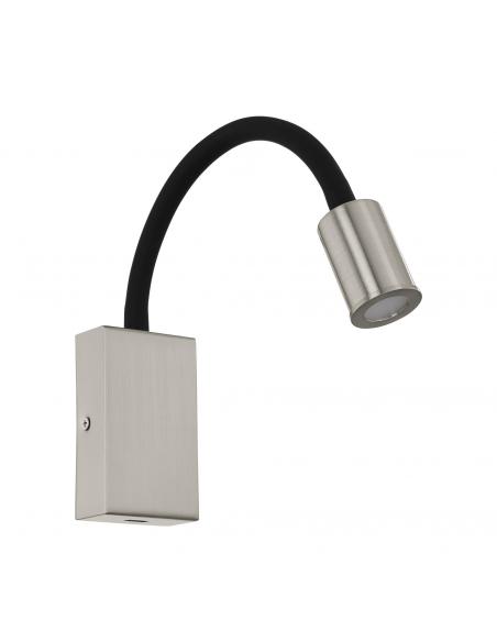 EGLO 96567 - TAZZOLI LED Wall Light in Steel, matte nickel plastic, black