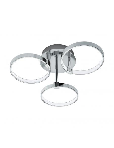 EGLO 96638 - NEBREDA LED Ceiling Light in Steel, Chrome Aluminum and Acrylic