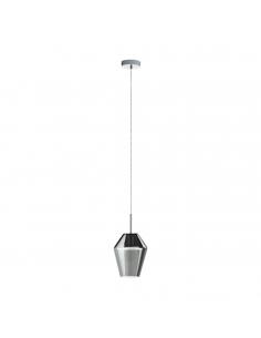 EGLO 96773 - MURMILLO Glass Pendant Lamp in Chrome Steel and Tinted Glass