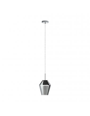 EGLO 96773 - MURMILLO Glass Pendant Lamp in Chrome Steel and Tinted Glass