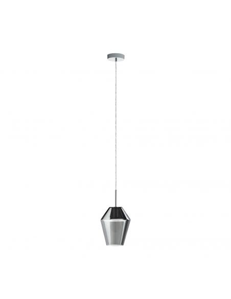 EGLO 96773 - MURMILLO Glass Pendant Lamp in Chrome Steel and Tinted Glass